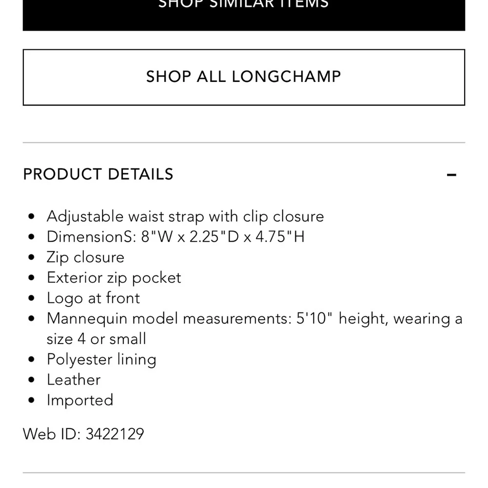 Longchamp le foulonne belt bag - Picture 5 of 5